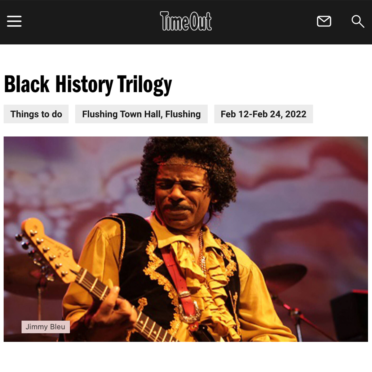 Time Out New York: Black History Trilogy at Flushing Town Hall